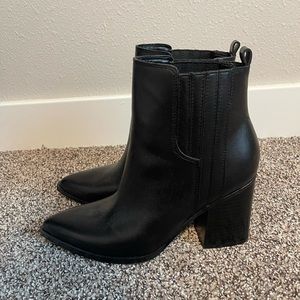 Marc fisher black leather booties
